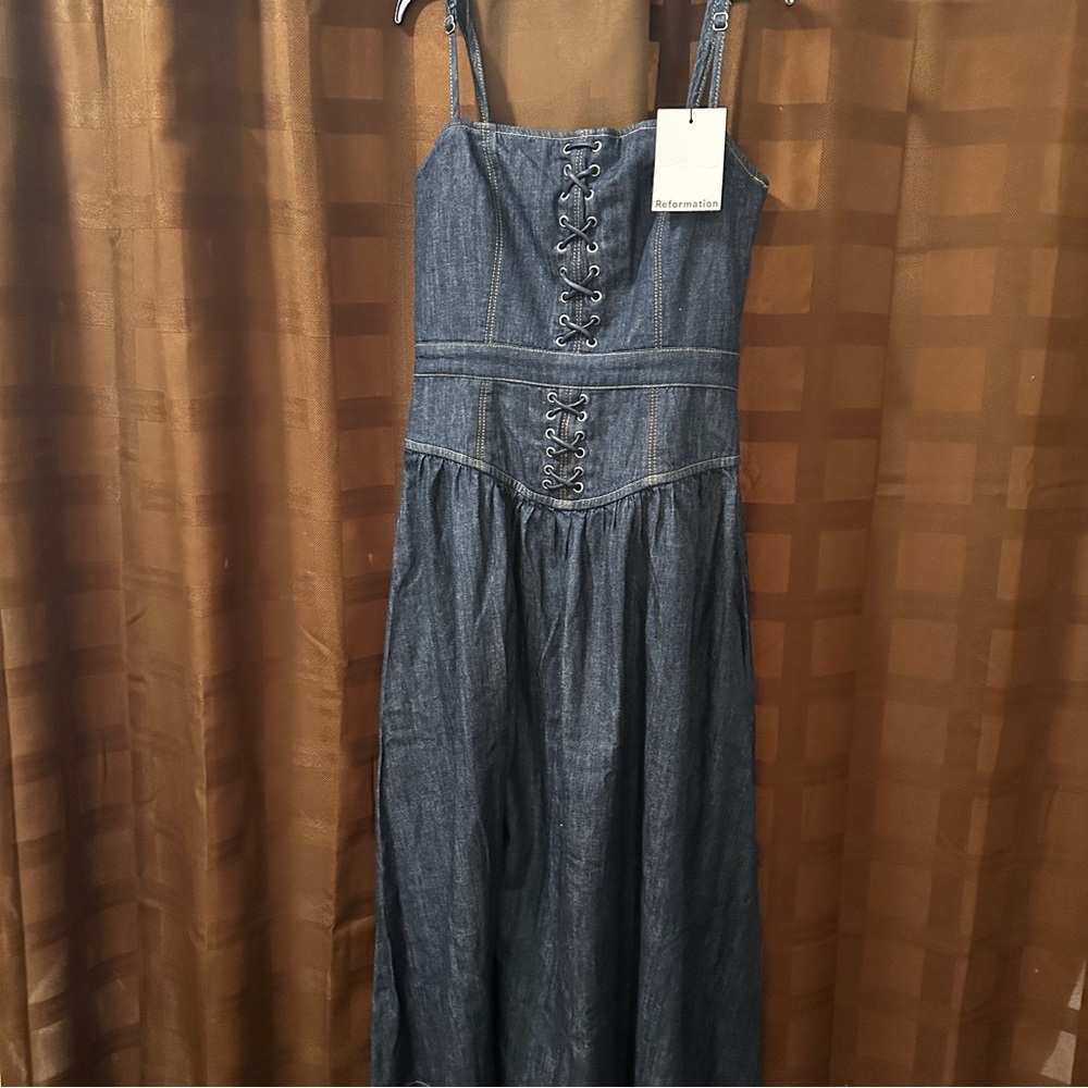 NWT Reformation Florentina Maxi Dress size 6 reg $248 - Picture 4 of 9